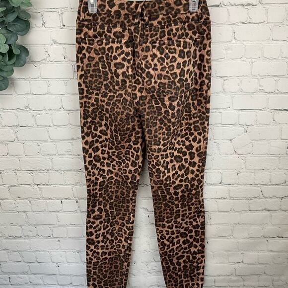 Good American Good Waist High Rise Cheetah Jeans Size 24 - Picture 3 of 7